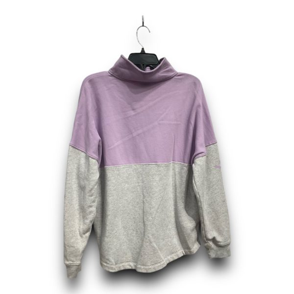 Athletic Top Long Sleeve Collar By Pink In Grey & Purple, Size: M Discount