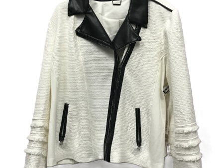 White Jacket Moto By Chicos, Size: 1x Fashion