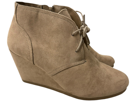 Boots Ankle Heels By universal thread In Tan, Size: 9.5 Online Sale